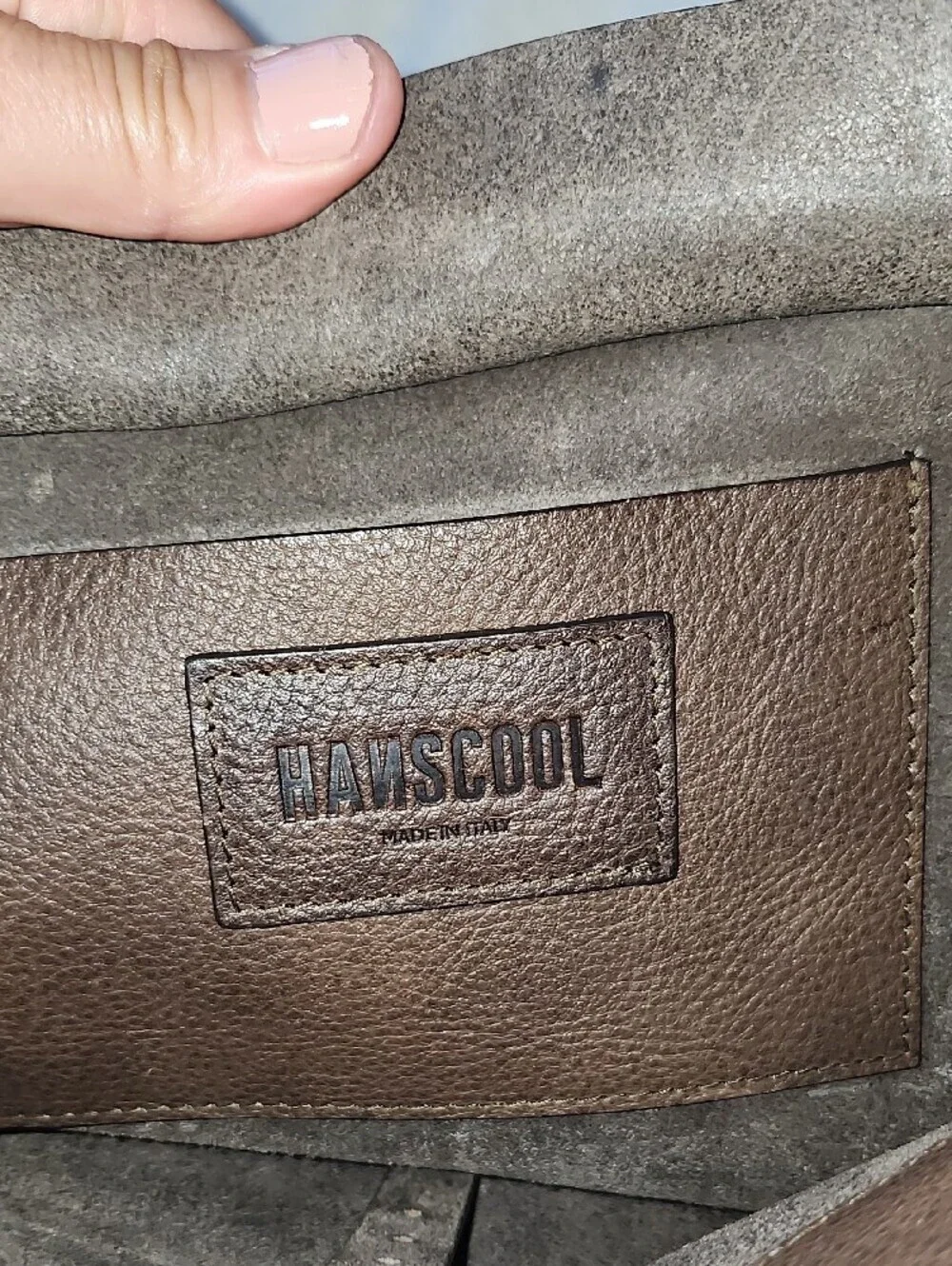 Brown Italian Leather Messenger Bag with Adjustable Strap